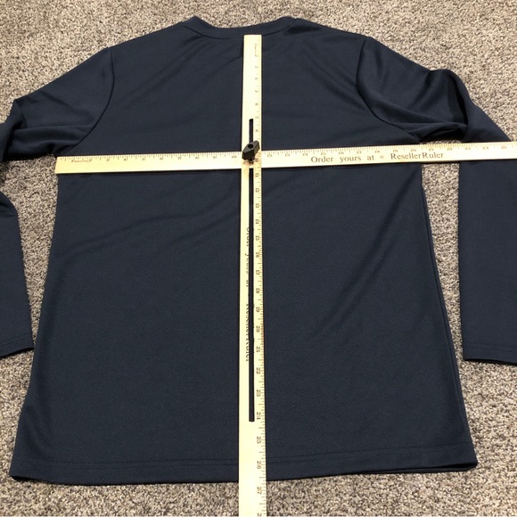 Snap On Tools Shirt Mens M Blue Long Sleeve Henley Employee Uniform Workwear - Picture 5 of 7